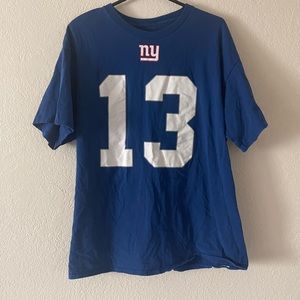 NFL New York Football Giants Odell Beckham Jr. Mens Blue Shirt Size XL One Hand